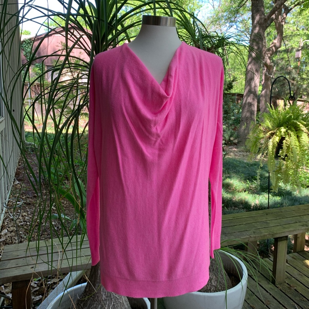 ETC Drape Front Tunic Sweater Sz M